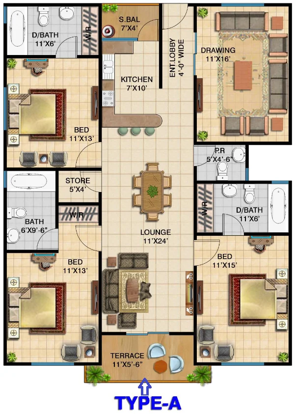 Falaknaz Dynasty Floor Plan