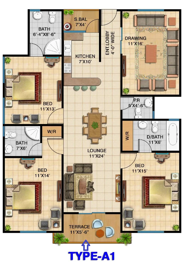 Falaknaz Dynasty Floor Plan