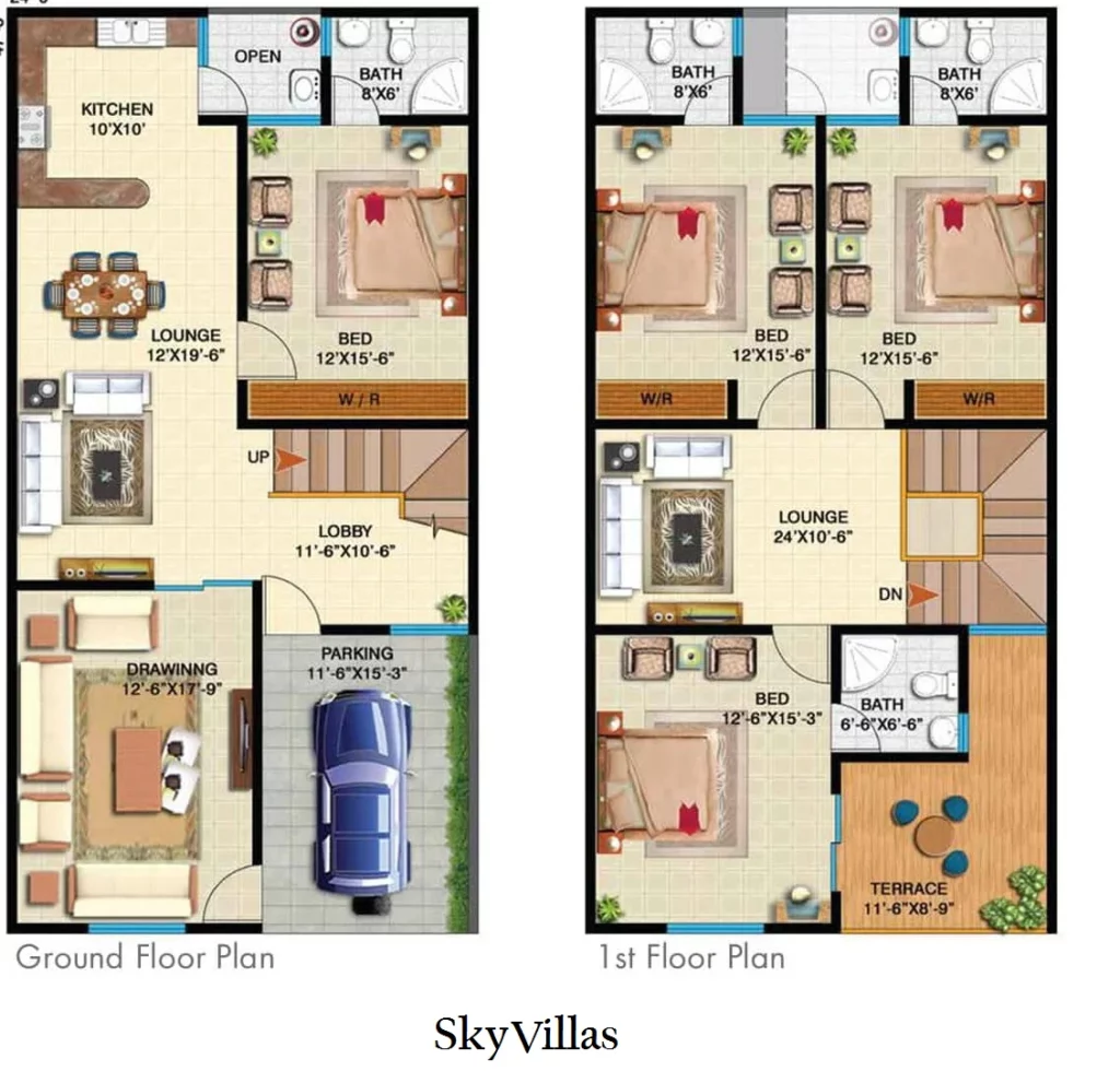 Falaknaz Dynasty Villa Floor Plan