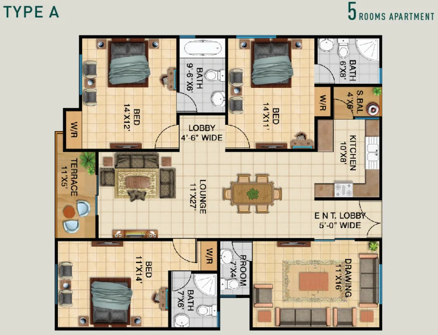 Falaknaz Excellency apartment floor plan