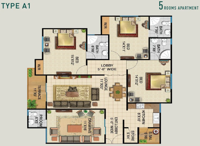 Falaknaz Excellency apartment floor plan