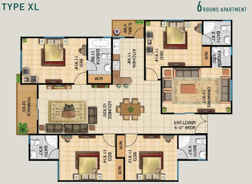 Falaknaz Excellency apartment floor plan