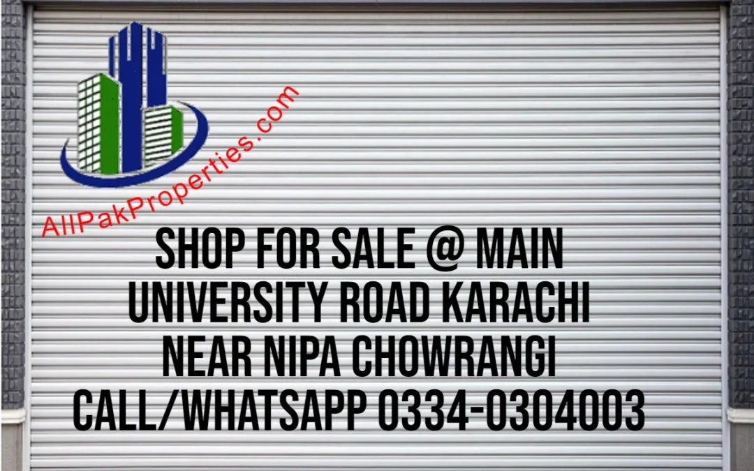 Shop For Sale at Main University Road-Karachi