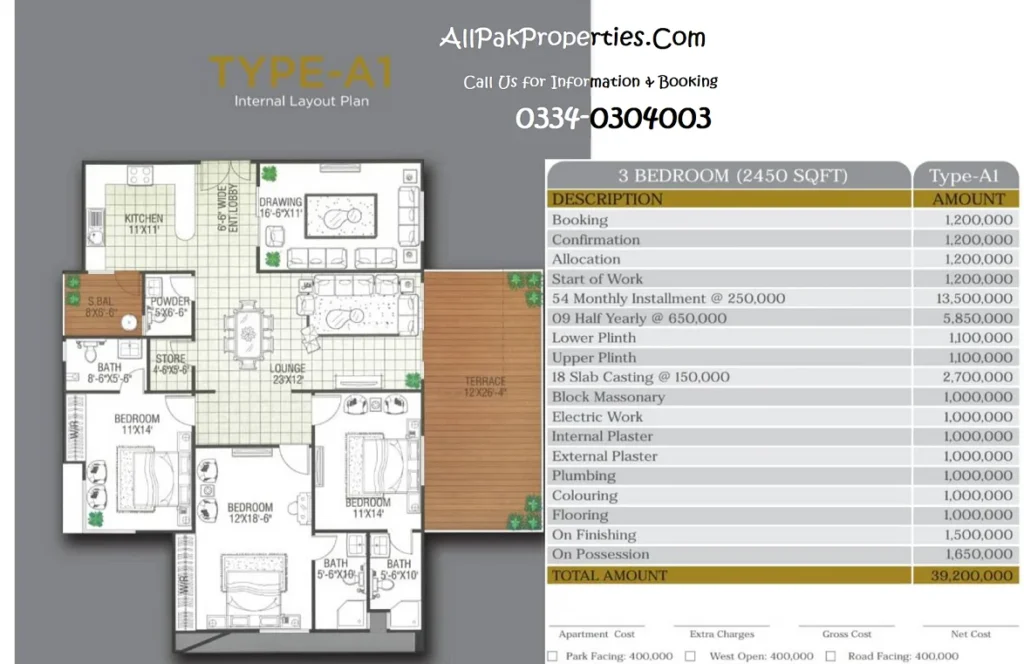 Metropolis Signature Floor Plan and Installment Plan