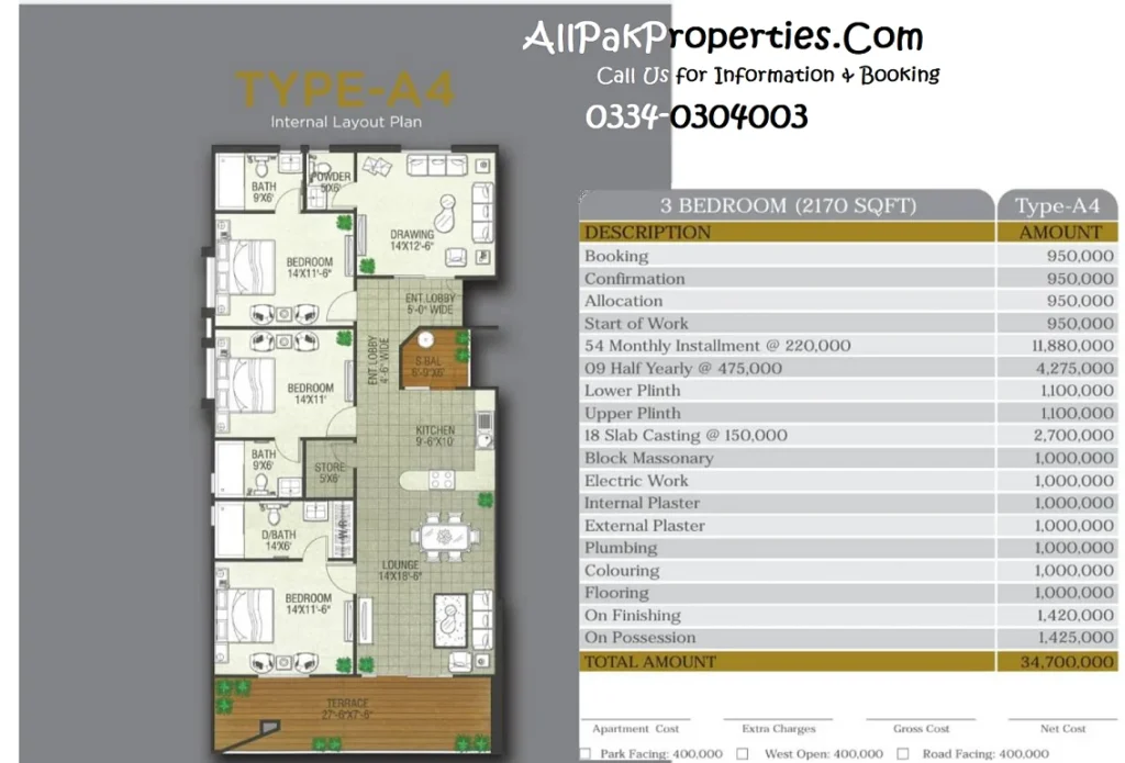 Metropolis Signature Floor Plan and Installment Plan