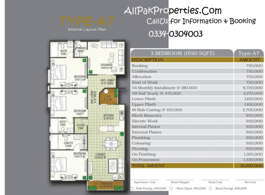 Metropolis Signature Floor Plan and Installment Plan