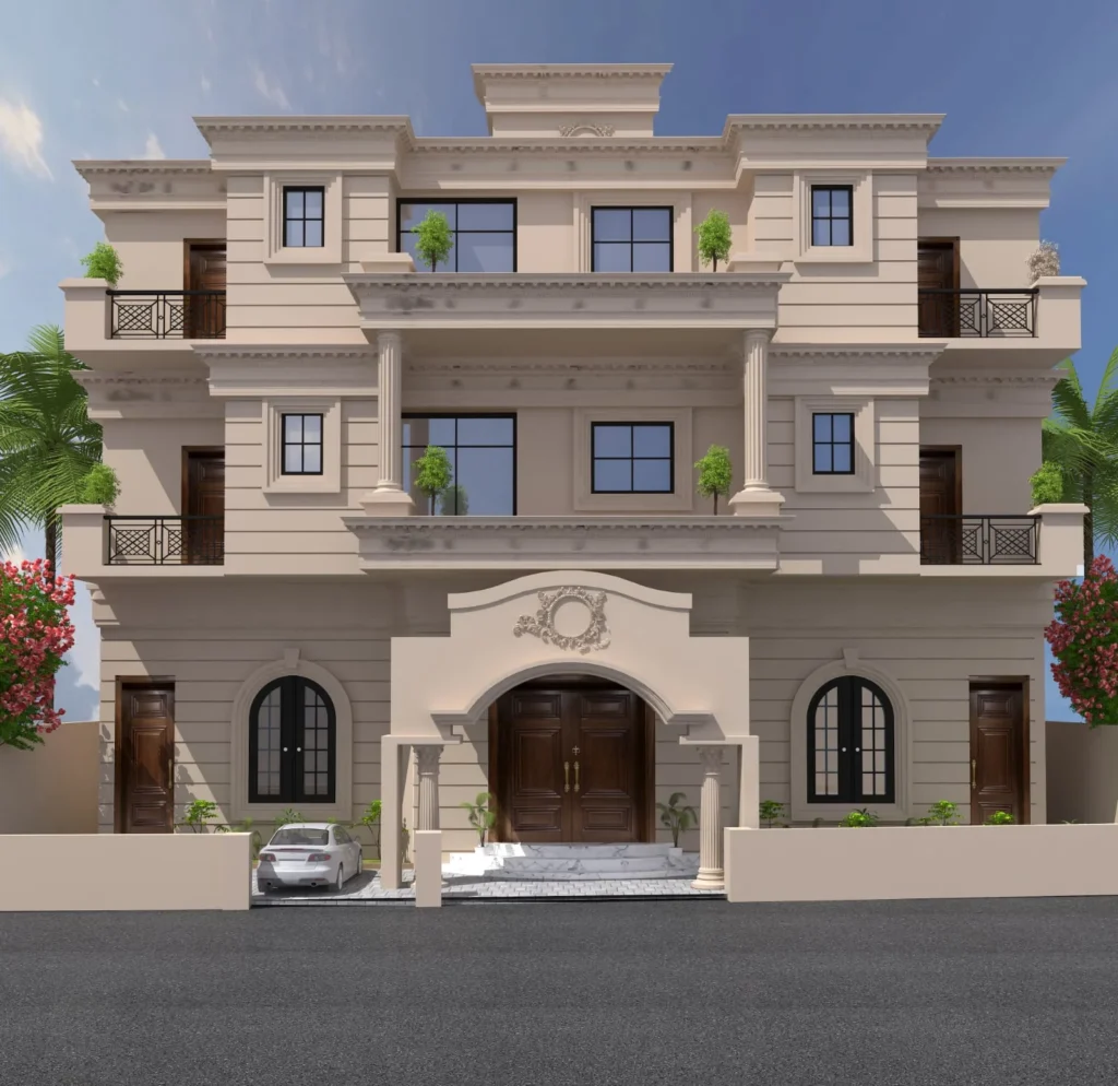 Architectural 3d front view