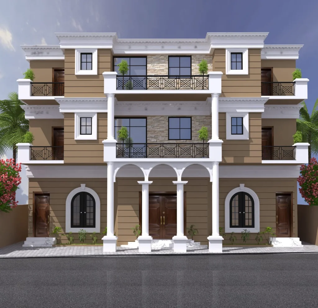 Architectural 3d front view