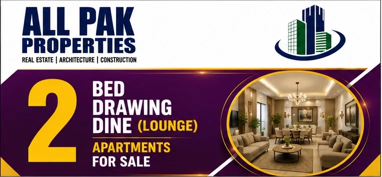 All Karachi 2 Bed Drawing Lounge Aparment for Sale