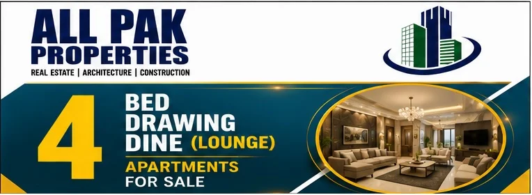 All Karachi 4 Bed Drawing Lounge Aparment for Sale